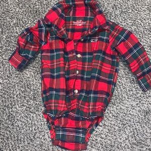 Vineyard vines baby plaid button up
